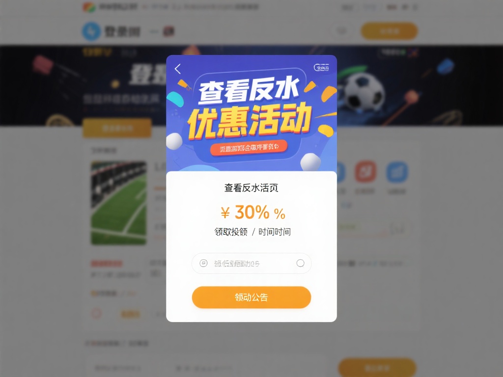查看反水活动：登录后，进入“优惠活动”页面，找到与